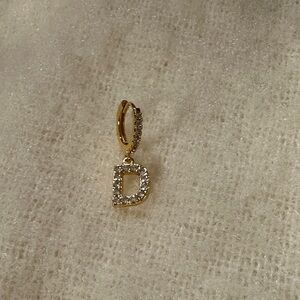 Gold and Silver Initial D Pendant